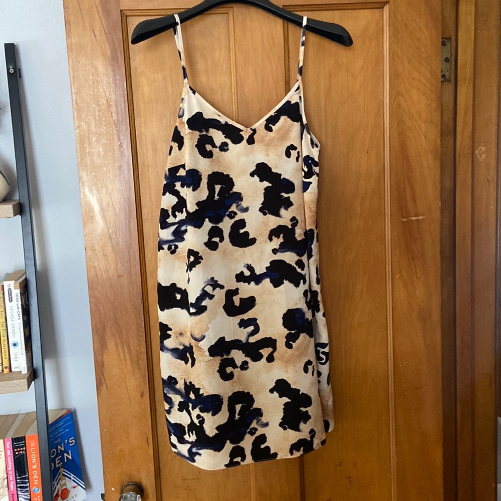 ASOS leopard slip dress